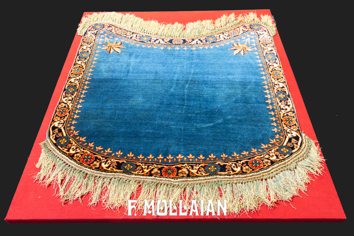 Saddle Cover Kashan Mohtasham Rug Sky Blue Color n°:605829